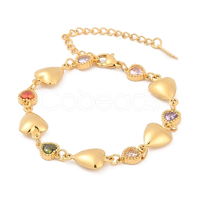 304 Stainless Steel Link  Bracelets for Women BJEW-U026-02A-G-1