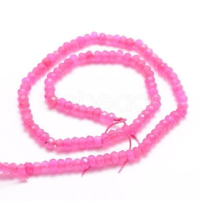 Dyed Natural Malaysia Jade Rondelle Beads Strands X-G-E316-2x4mm-02-1