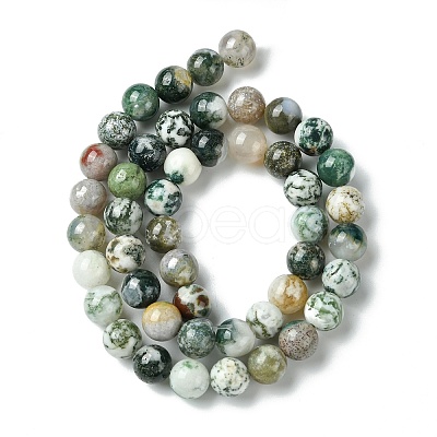 Natural Agate Round Gemstone Beads Strands X-G-R255-8mm-1