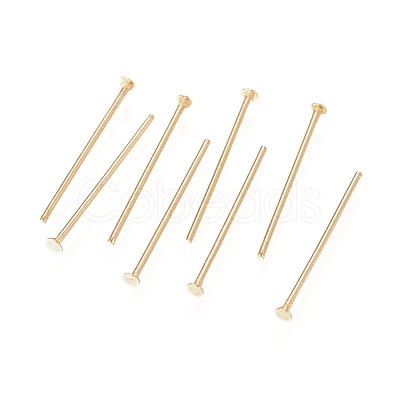 304 Stainless Steel Flat Head Pins X-STAS-L238-006H-G-1