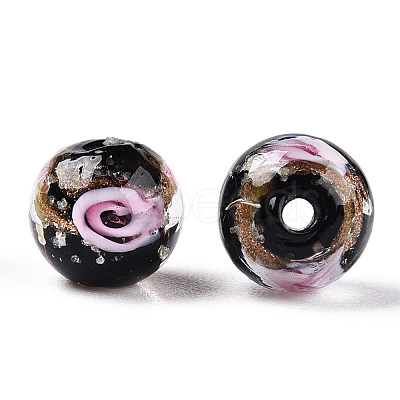 Luminous Handmade Gold Sand Lampwork Beads X-LAMP-T021-03K-1