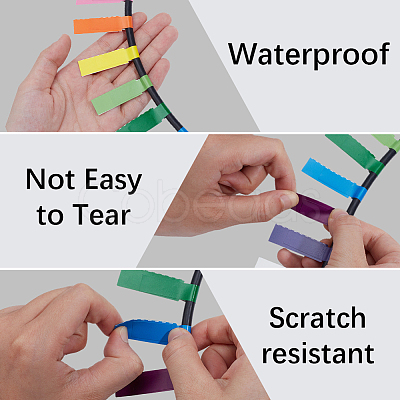 10Pcs 10 Colors Paper Self-Adhesive Stickers DIY-SP0006-12-1
