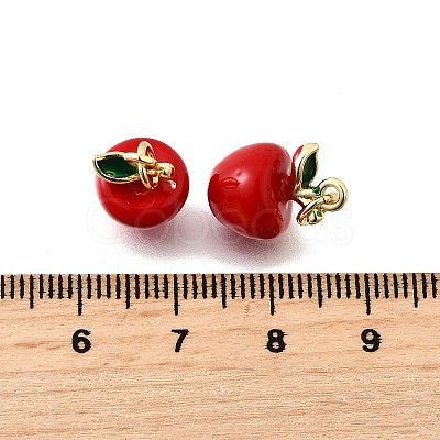Brass Enamel Pendants KK-Z104-06G-03-1