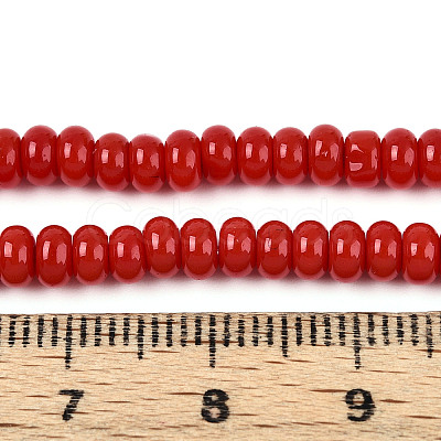Opaque Solid Color Glass Beads Strands GLAA-ZX008-4mm-18N-1