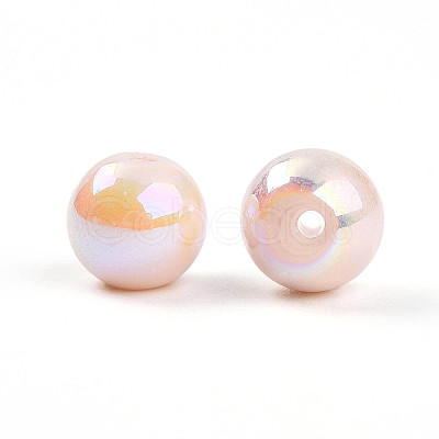 Electroplate Pearlized Glass Pearl Beads EGLA-T021-14B-10-1