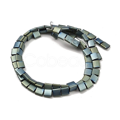 Electroplated Frosted Non-magnetic Synthetic Hematite Beads Strands G-G089-B01-15-1