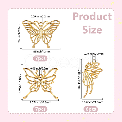 20Pcs 3 Styles Zinc Alloy Open Back Bezel Pendants FIND-SP0005-70-1