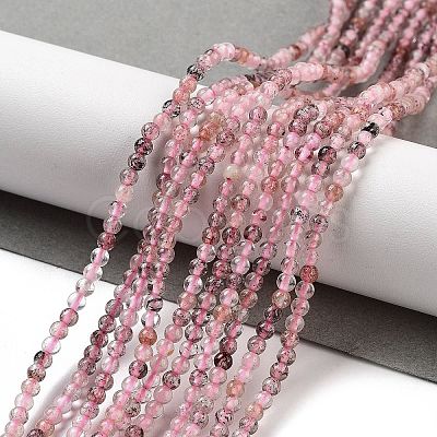 Natural Strawberry Quartz Beads Strands G-G140-D03-01-1