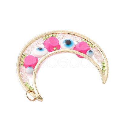 Brass Resin Pendants PALLOY-MZ01073-05-1