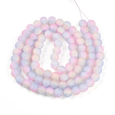 Crackle Glass Beads Strands GLAA-N009-10mm-04-1