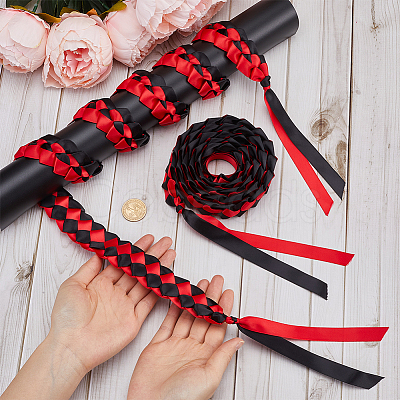 Two Tone Graduation Ribbon Leis FIND-WH0423-78E-1