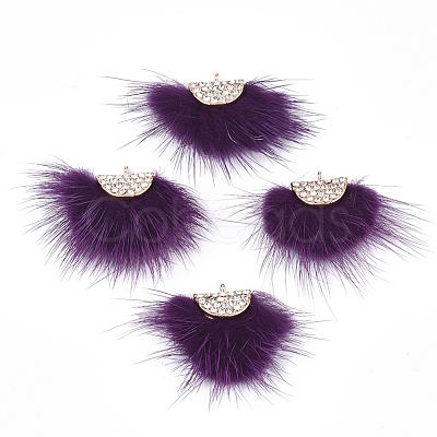 Faux Mink Fur Tassel Pendant Decorations FIND-T040-12-1