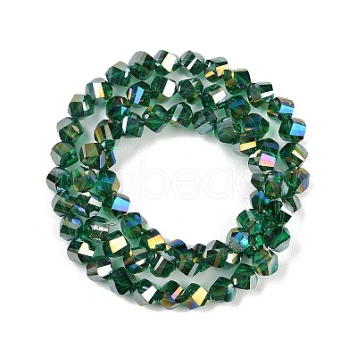 Electroplate Transparent Glass Beads Strands EGLA-B011-02A-AB03-1