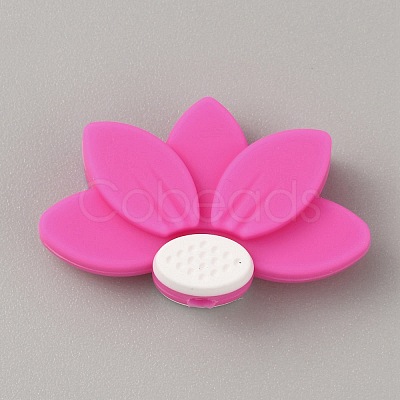 Lotus Food Grade Eco-Friendly Silicone Beads LS-SIL-WH0019-22F-1