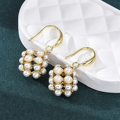 Brass Dangle Stud Earrings EJEW-F362-07G-1
