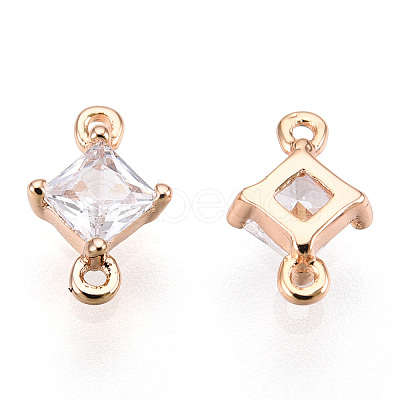 Long-Lasting Plated Brass Cubic Zirconia Links X-KK-K204-105G-NF-1