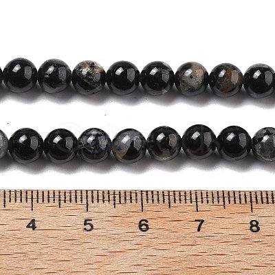 Natural Black Tourmaline Beads Strands X-G-Q031-A01-6mm-1