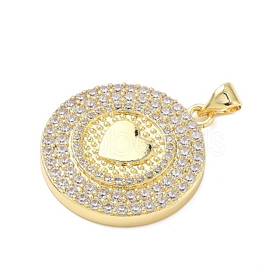 Brass Micro Pave Cubic Zirconia Pendants KK-H539-17A-06-1