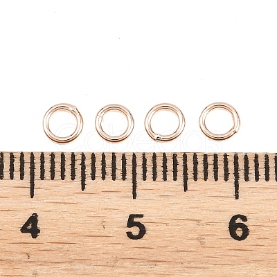 Brass Closed Jump Rings KK-D257-01RG-07-1