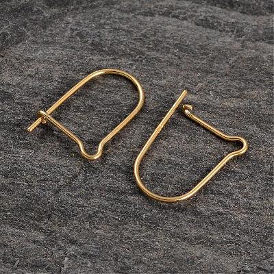 Real 18K Gold Plated Sterling Silver Hoop Earring Findings STER-K015-H493-G-1