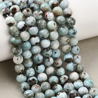 Natural Larimar Beads Strands GG-CBA19D6-A01-6mm-1