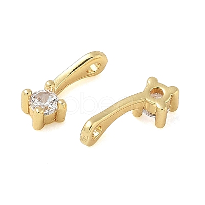 Brass Pave Clear Cubic Zirconia Charms CU-CBA9FFD-11G-07-1