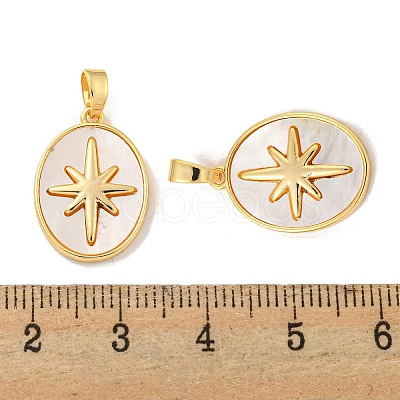 Natural White Shell Pendants KK-A214-24G-1