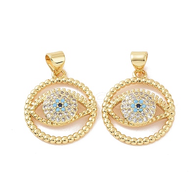 Brass Micro Pave Cubic Zirconia Pendants LS-ZIRC-P106-52G-1