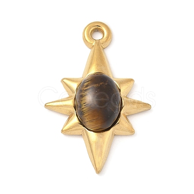 Dyed Synthetic Tiger Eye Pendants STAS-R162-05G-04-1-1