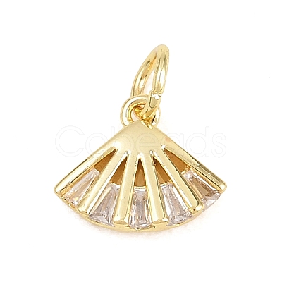 Brass Micro Pave Cubic Zirconia Pendants KK-D258-09G-01-1