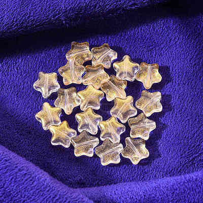 20Pcs Spray Painted Glass Beads GLAA-YW0001-15-1