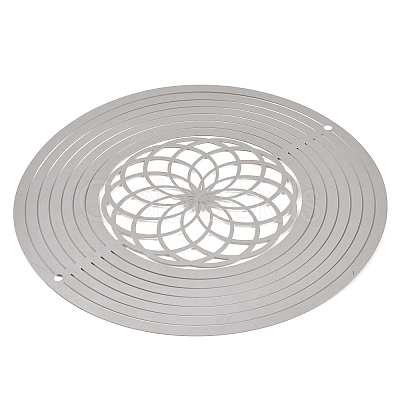 201 Stainless Steel 3D Rotating Hanging Wind Spinner STAS-B122-01P-09-1