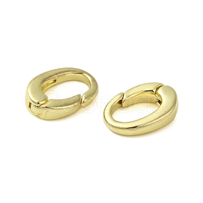 Brass Spring Gate Rings KK-B089-08G-1