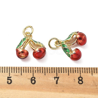 Brass Enamel Pendants KK-R229-07G-05-1