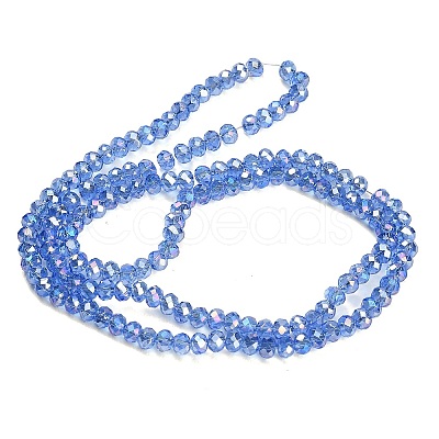 Electroplate Glass Beads Strands GL-CBAA615-02F-1