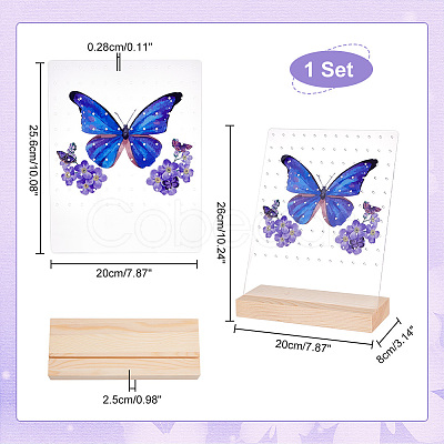 Transparent Acrylic Earring Displays NDIS-WH0015-01D-1
