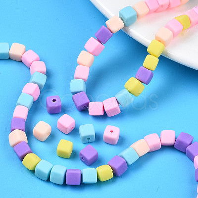 Handmade Polymer Clay Beads Strands LS-CLAY-N008-060-04-1