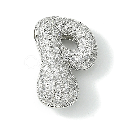 Rack Plating Brass Cubic Zirconia Pendants KK-S378-02P-P-1