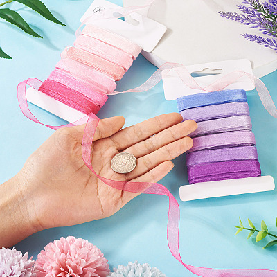 30 Yards 6 Colors Polyester Ribbon OCOR-TAC0028-06A-1