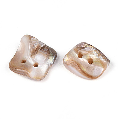 2-Hole Freshwater Shell Buttons SHEL-T020-18-1