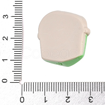 Environmental Protection Theme Opaque Resin Cabochons CRES-Z013-03D-1