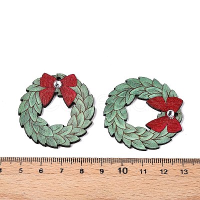 Printed Poplar Wood Pendants FIND-N005-74S-1
