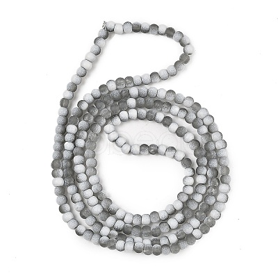 Frosted Crackle Glass Beads Strands GLAA-U001-4mm-M06-1