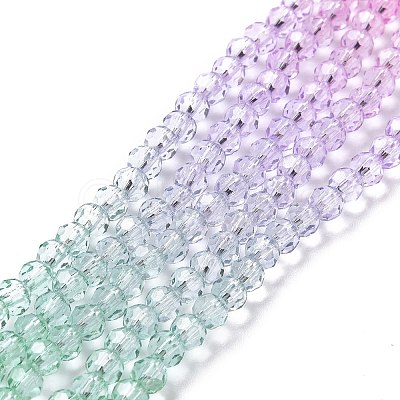 Transparent Glass Beads Strands X-GLAA-E036-07D-1