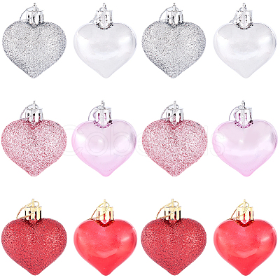 36Pcs 6 Colors PS Plastic Pendant Decorations FIND-SP0005-44-1