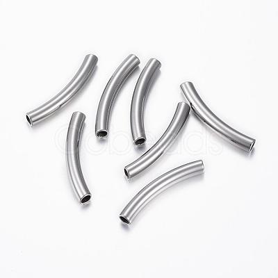 Tarnish Resistant 304 Stainless Steel Tube Beads STAS-H376-122-1