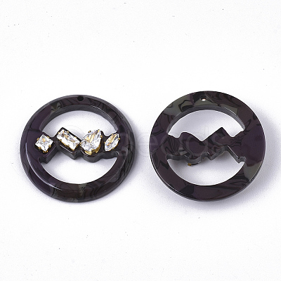 Cellulose Acetate(Resin) Pendants KY-S163-101B-02-1