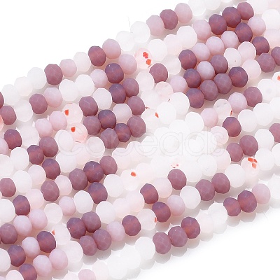 Faceted Glass Beads Strands GLAA-F106-B-F09-1