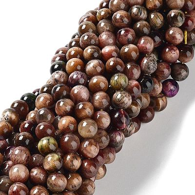 Natural Rainbow Tiger Eye Beads Strands G-NH0002-A01-B05-1