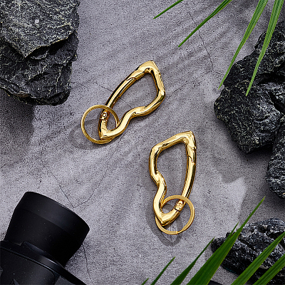 2Pcs Alloy Spring Gate Rings FIND-UN0010-11G-1